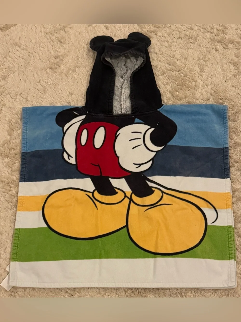 Disney Mickey Mouse Hooded Bath/Beach Towel Poncho